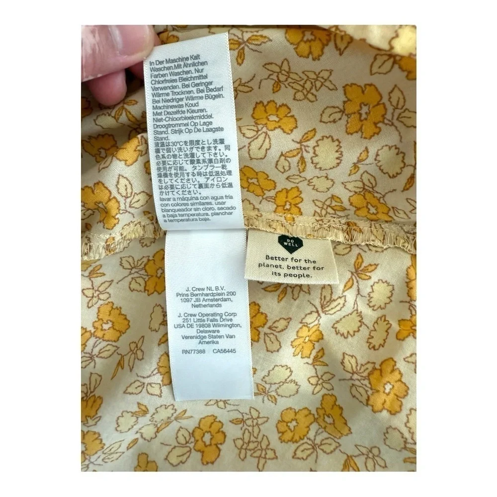 NWT Madewell Spring Fiore Floral Wrap Dress in Yellow